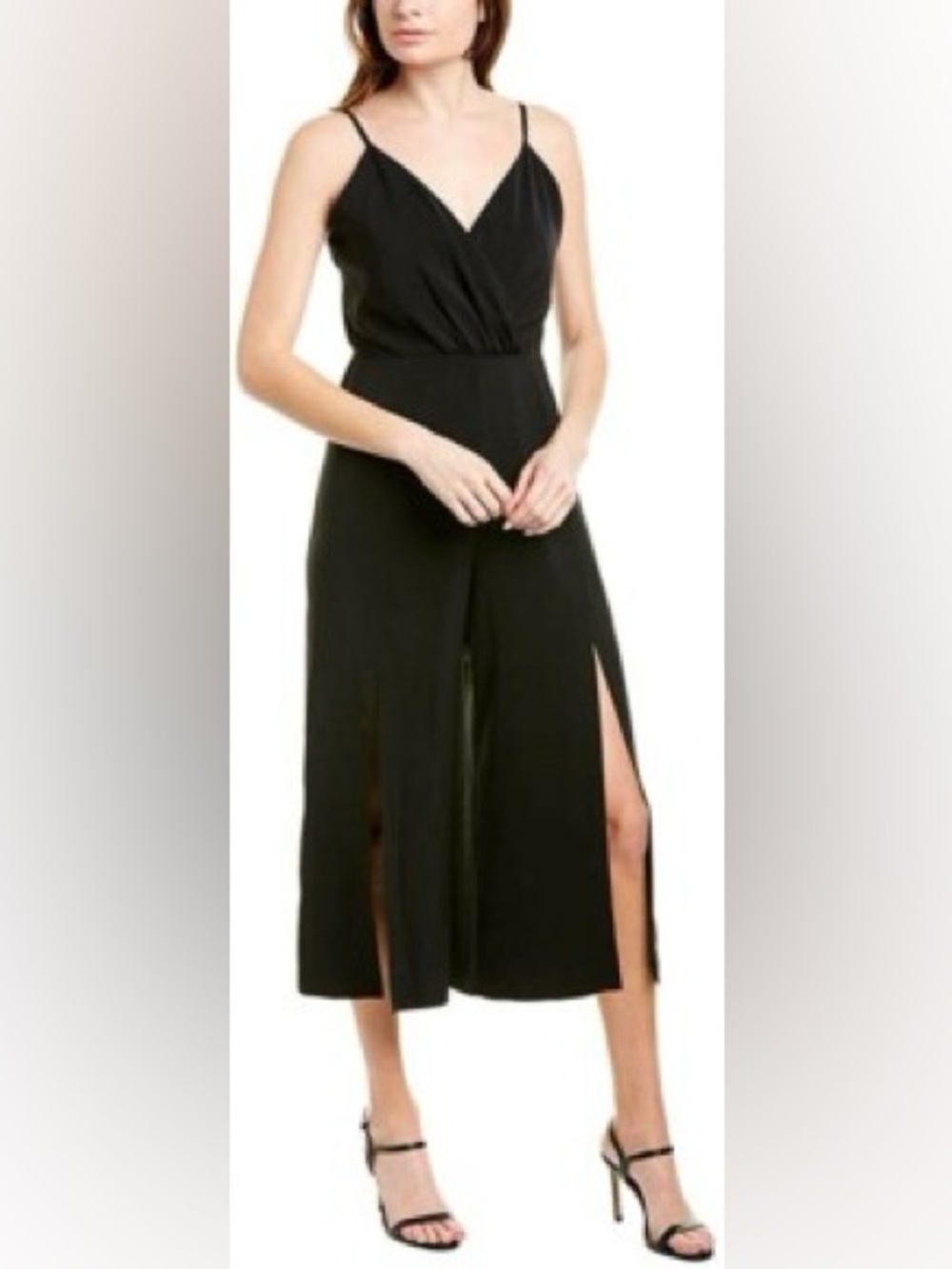 Wayf Black V-Neck Jumpsuit with Thin Straps Size Medium - Picture 2 of 10